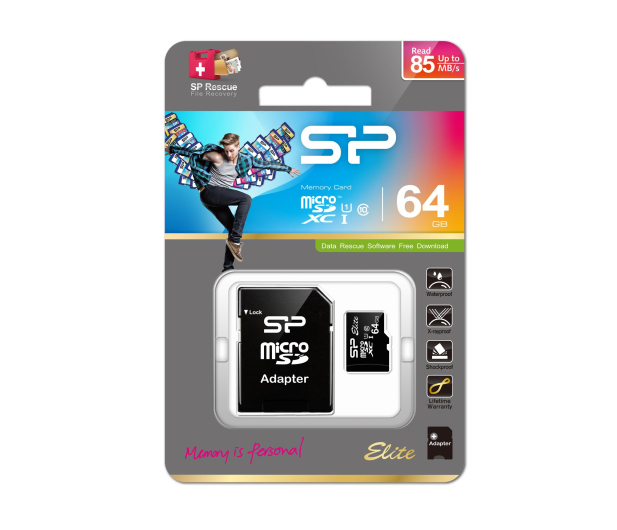 Silicon Power 64GB microSDXC Elite 85MB/s C10 UHS-I U1 - 518584 - zdjęcie 3